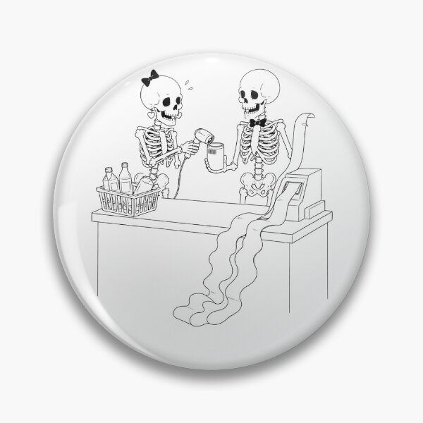 Item preview, Skeleton Couple Surviving the Grocery Bill designed and sold by Qenlo.