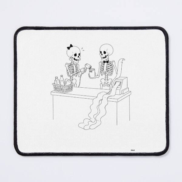 Item preview, Skeleton Couple Surviving the Grocery Bill designed and sold by Qenlo.