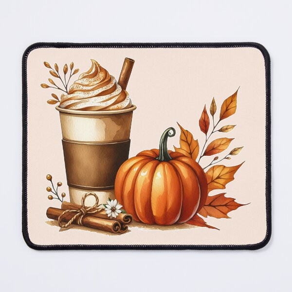 Item preview, Cozy pumpkin spice latte in a to-go cup with whipped cream and a dusting of cinnamon designed and sold by zozo-shop.