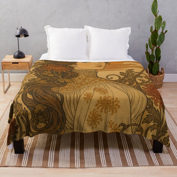 Item preview, Belle Epoque Woman Chrysanthemum Autumn Panel designed and sold by kuradoshanon.