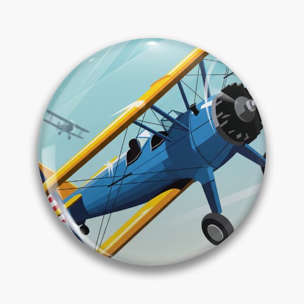 Item preview, Boeing Stearman Bi-Plane Vector Illustration designed and sold by Airpower Art.