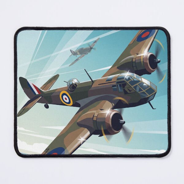 Item preview, Bristol Blenheim Bomber Banking Illustration designed and sold by Airpower Art.