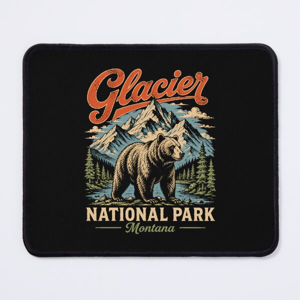 Item preview, Glacier National Park Montana Bear Vintage designed and sold by lorna-saway.