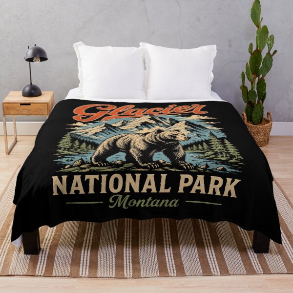 Item preview, Glacier National Park Montana Bear Vintage designed and sold by lorna-saway.