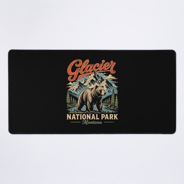 Item preview, Glacier National Park Montana Bear Vintage designed and sold by lorna-saway.