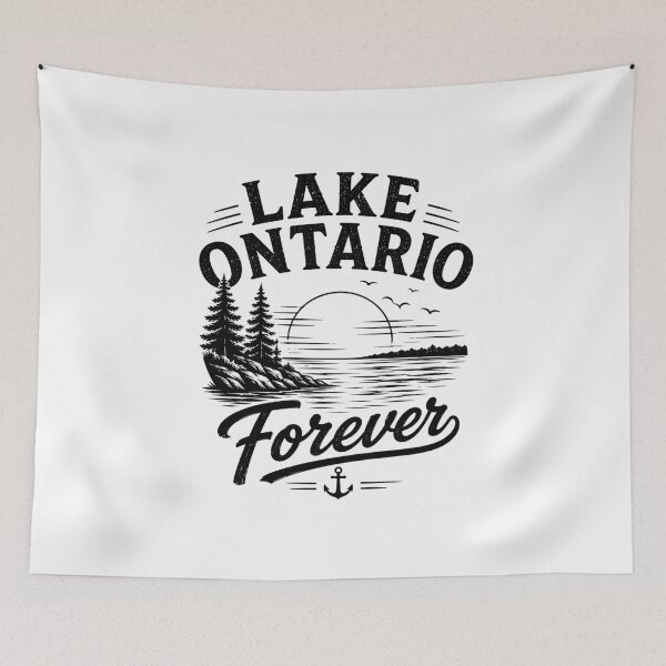 Item preview, Lake Ontario Forever T-Shirt – Vintage Sunset Lake Graphic Tee designed and sold by Artimax-Studio.