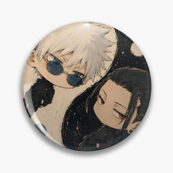 Item preview, Satoru Gojo & Suguru Geto Yin Yang Circle - JJK Chibi designed and sold by OrionInkVault.