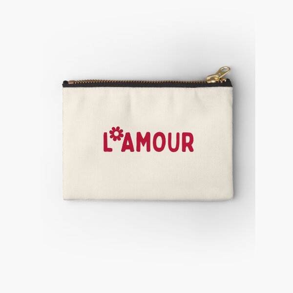 Item preview, L'Amour French Love Typography with Red Flower designed and sold by GemsAnatomy.
