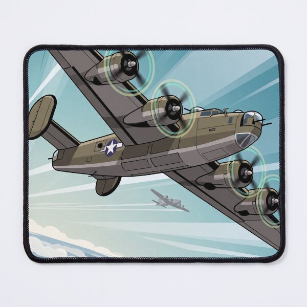 Item preview, B-24 Liberator Bomber Banking Illustration designed and sold by Airpower Art.