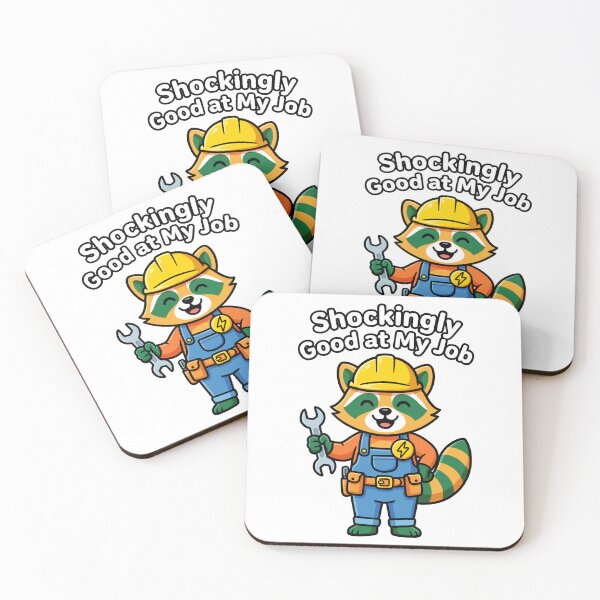 Item preview, Funny Electrician Raccoon Shockingly Good At My Job Graphic designed and sold by DiNata.