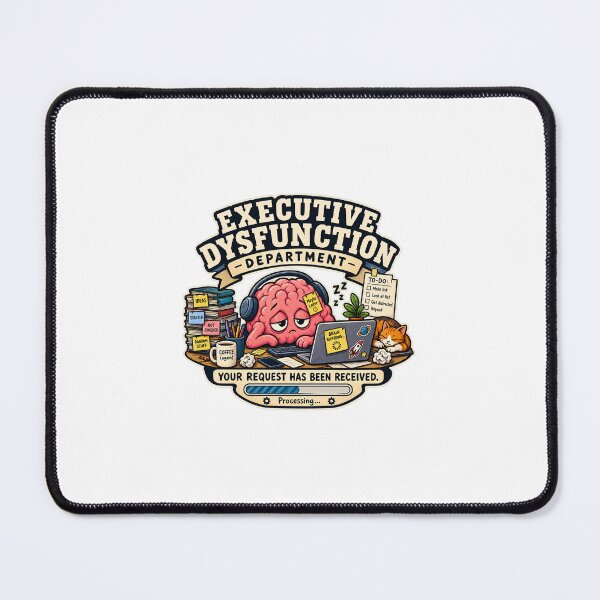 Item preview, Executive Dysfunction Department – ADHD Humor Brain Buffering Funny Neurodivergent Design designed and sold by madeinnature.