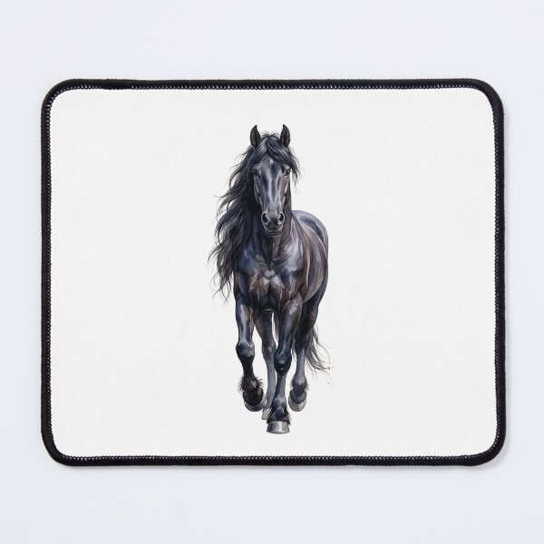Item preview, Majestic Black Horse Watercolor Portrait designed and sold by Rutvain.