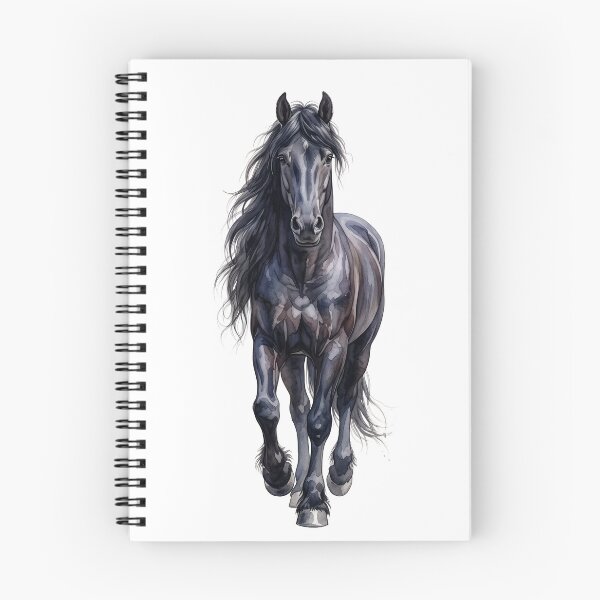 Item preview, Majestic Black Horse Watercolor Portrait designed and sold by Rutvain.