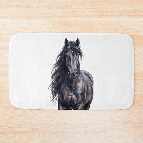 Item preview, Majestic Black Horse Watercolor Portrait designed and sold by Rutvain.