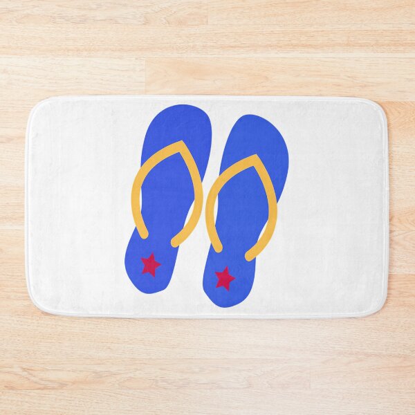 Item preview, Bath Mat Blue Slipper Bath Mat designed and sold by gilliland-mies.