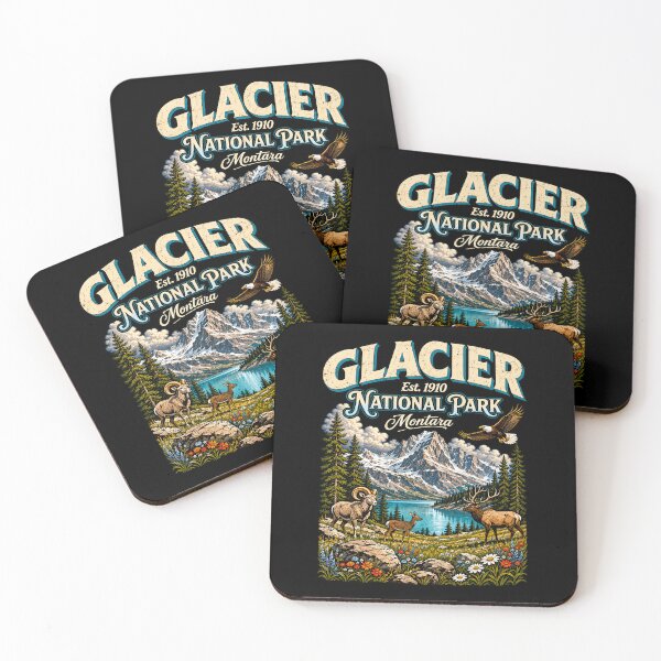 Item preview, Vintage Glacier National Park Travel Montana Wildlife Nature designed and sold by lorna-saway.