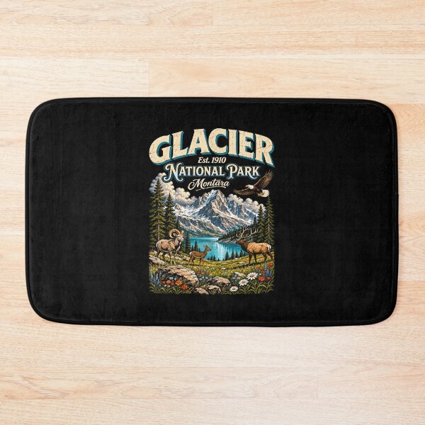 Item preview, Vintage Glacier National Park Travel Montana Wildlife Nature designed and sold by lorna-saway.