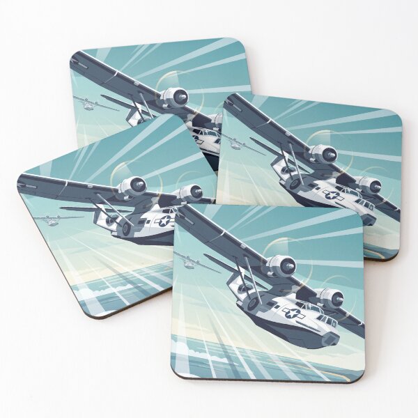 Item preview, PBY Catalina Flying Boat Vector Illustration designed and sold by Airpower Art.