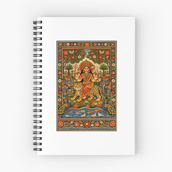 Item preview, Forest Sanctuary Durga  Traditional Madhubani Art designed and sold by keener-kizziex.