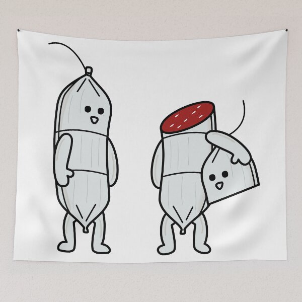 Item preview, Cute Salami Boys – Funny Cool Salami Characters Gift for Meat and Charcuterie Lovers designed and sold by Wurstlady.