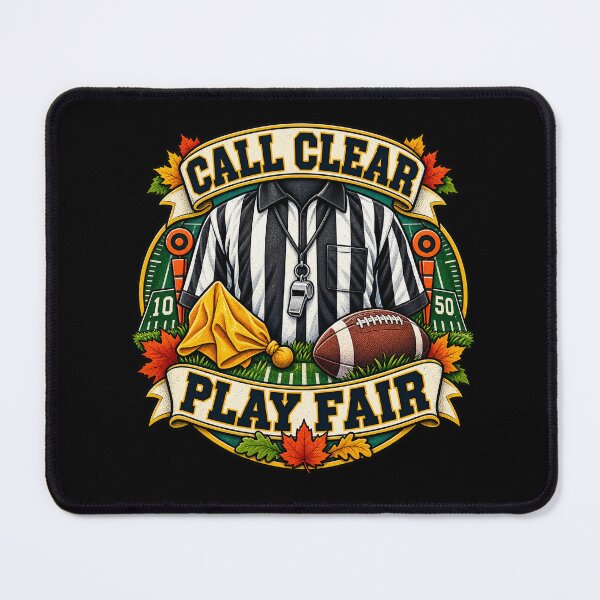 Item preview, Call Clear Play Fair Football Referee Art designed and sold by CheerfulNest.