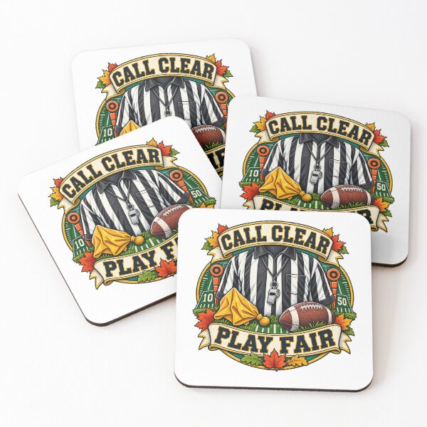 Item preview, Call Clear Play Fair Football Referee Art designed and sold by CheerfulNest.