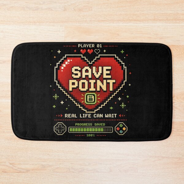Item preview, Save Point Real Life Can Wait Retro Gaming Pixel Art Gamer Design designed and sold by TulipsArtDesigns .