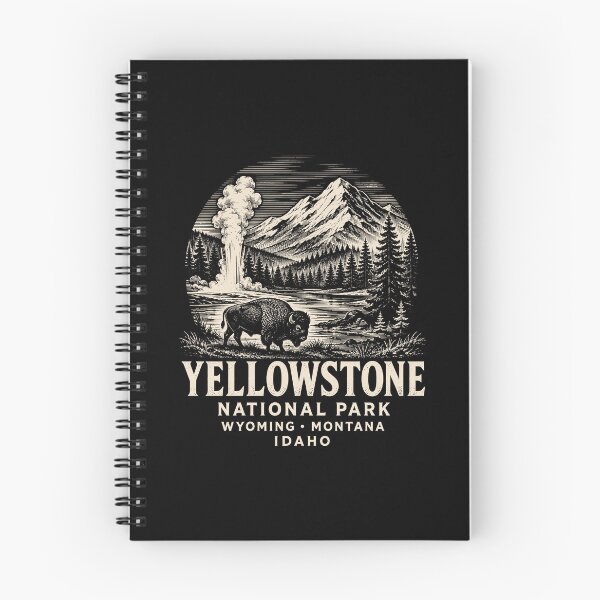 Item preview, Yellowstone National Park Vintage Bison Geyser designed and sold by lorna-saway.