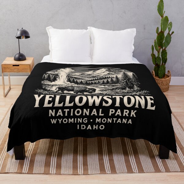 Item preview, Yellowstone National Park Vintage Bison Geyser designed and sold by lorna-saway.
