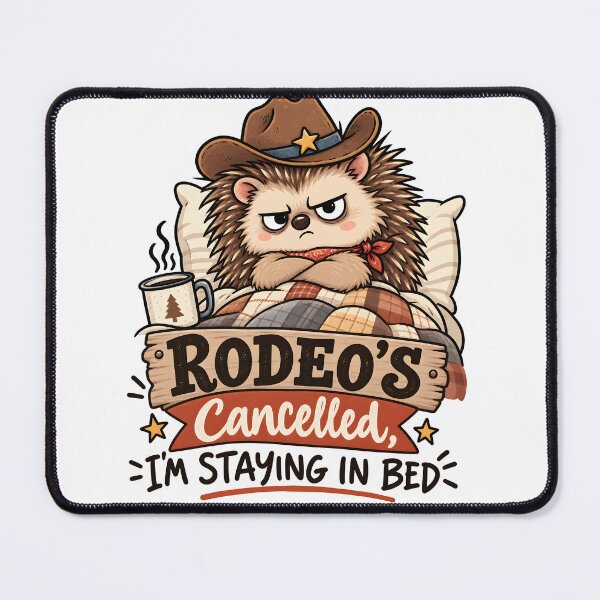 Item preview, Cowboy Hedgehog Rodeo Cancelled Funny Sarcastic Design designed and sold by LinaDesign Store.