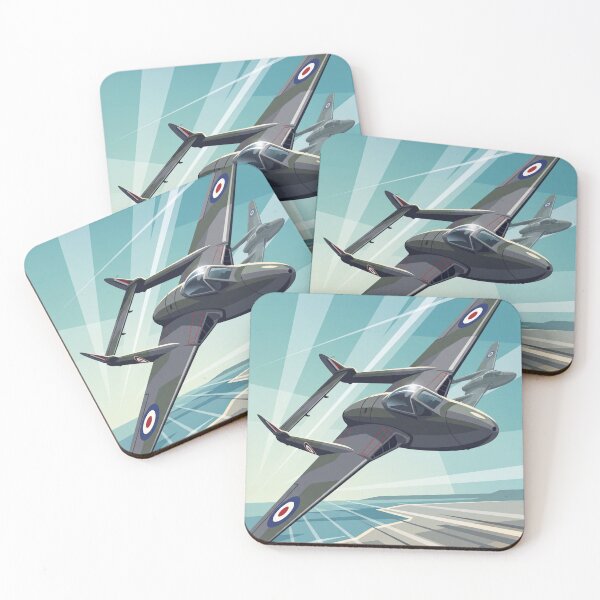 Item preview, De Havilland Vampire Jet Vector Illustration designed and sold by Airpower Art.