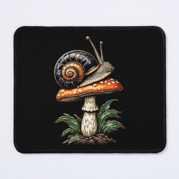 Item preview, Vintage Cloisonne Snail on Mushroom Cottagecore Aesthetic Gold Emblem Art designed and sold by Shift-Bloom.
