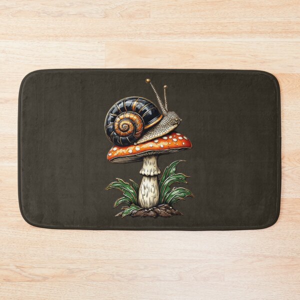 Item preview, Vintage Cloisonne Snail on Mushroom Cottagecore Aesthetic Gold Emblem Art designed and sold by Shift-Bloom.