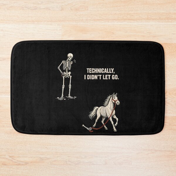 Item preview, Technically I Didn't Let Go Skeleton Horse Riding Halloween designed and sold by leevekaArt.