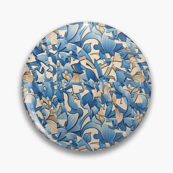 Item preview, Blue floral ornament designed and sold by Sigtrix.