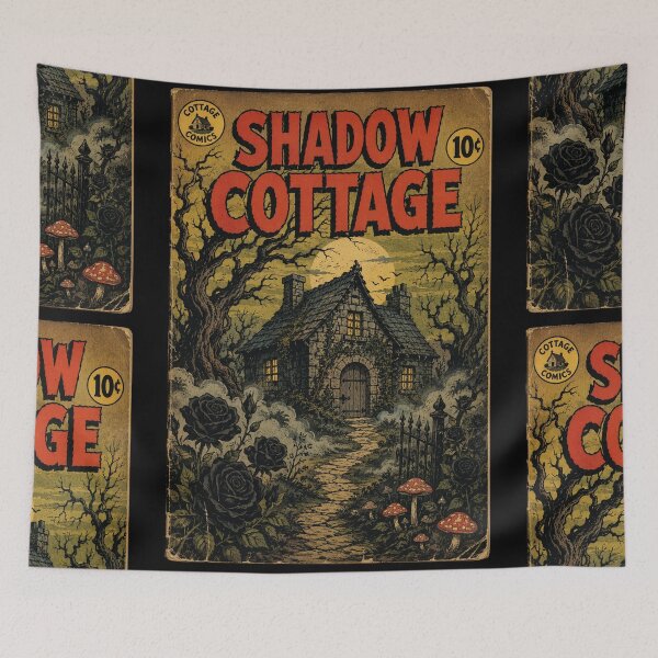 Item preview, Dark Cottagecore Haunted Woodland Cottage designed and sold by bapupa.