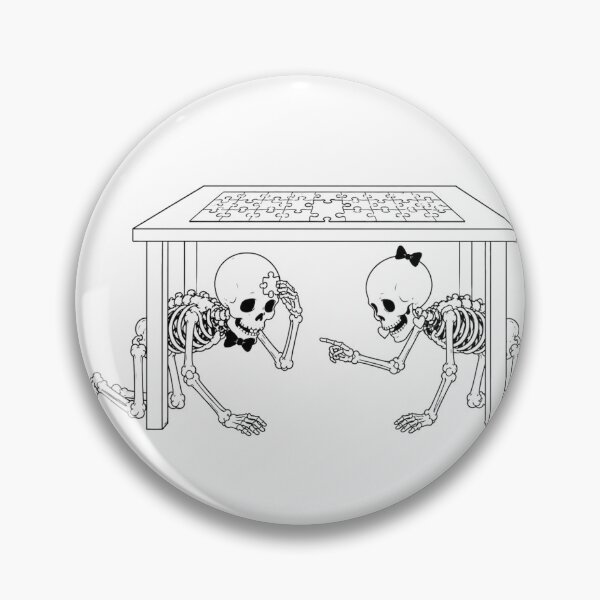 Item preview, Skeleton Couple Searching for a Puzzle Piece designed and sold by Qenlo.