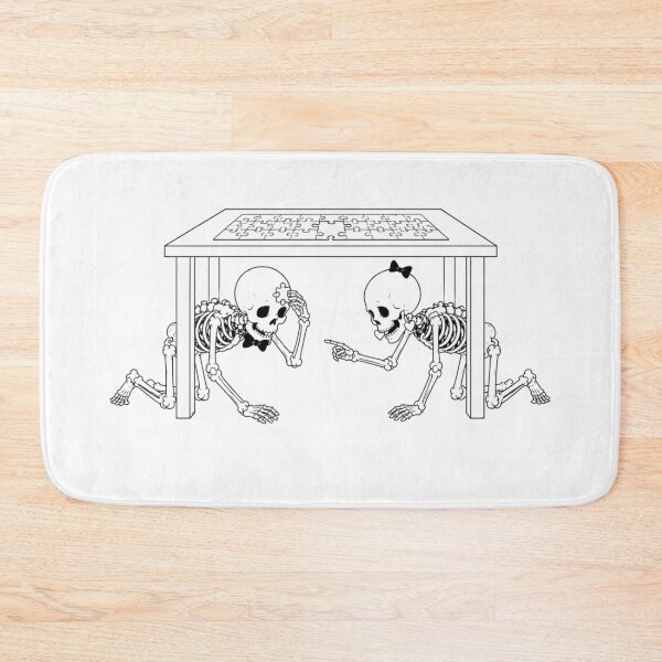 Item preview, Skeleton Couple Searching for a Puzzle Piece designed and sold by Qenlo.