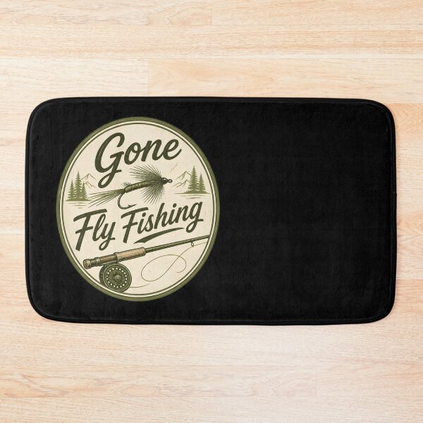 Item preview, Gone Fly Fishing Vintage Lure Emblem Design designed and sold by CalmDownZone ⭐️⭐️⭐️⭐️⭐️.
