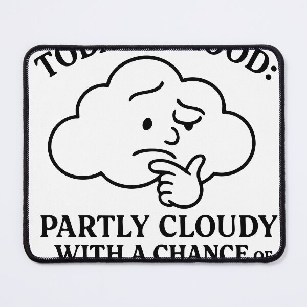 Item preview, Thinking Cloud Pondering Face Minimal Cartoon designed and sold by Stayfrostybro.
