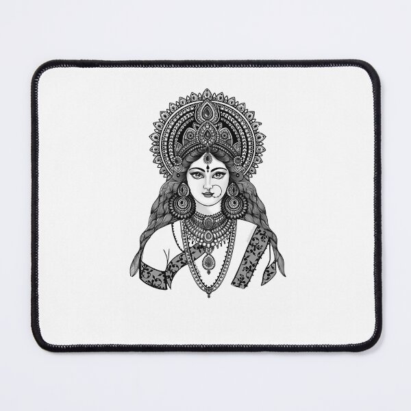 Item preview, Goddess Durga Black And White Pen Art designed and sold by keener-kizziex.