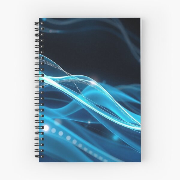 Item preview, Blue Flowing Light Waves Abstract designed and sold by IntelliMindDesigns.