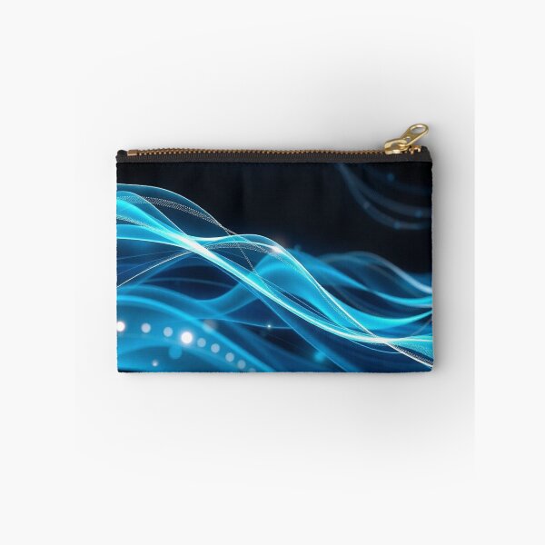 Item preview, Blue Flowing Light Waves Abstract designed and sold by IntelliMindDesigns.