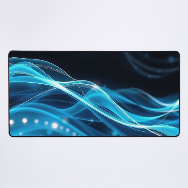 Item preview, Blue Flowing Light Waves Abstract designed and sold by IntelliMindDesigns.