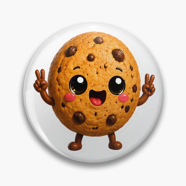 Item preview, Cute Kawaii Chocolate Chip Cookie Sticker 3D Funny Food Sweet Treat Cookie Lover Aesthetic designed and sold by AstraDrip Studio.
