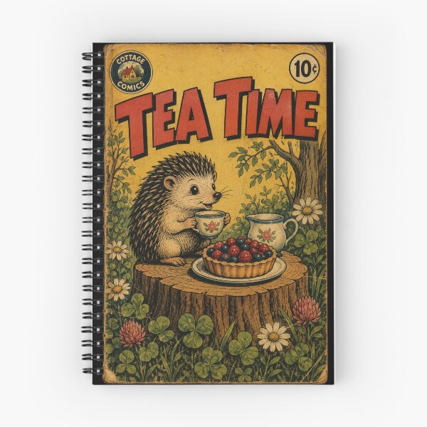 Item preview, Cottagecore Hedgehog Tea Afternoon designed and sold by bapupa.