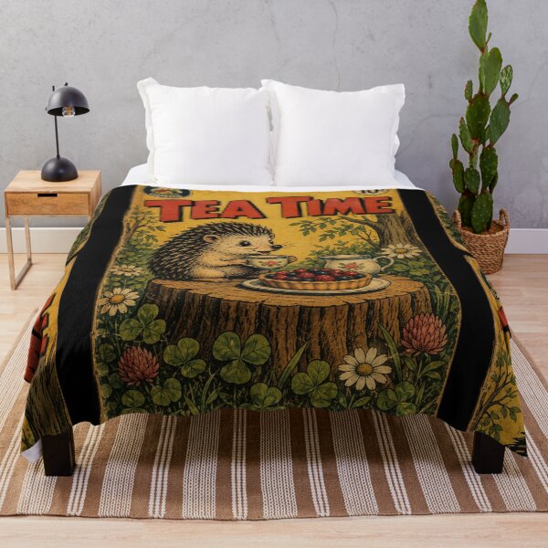 Item preview, Cottagecore Hedgehog Tea Afternoon designed and sold by bapupa.