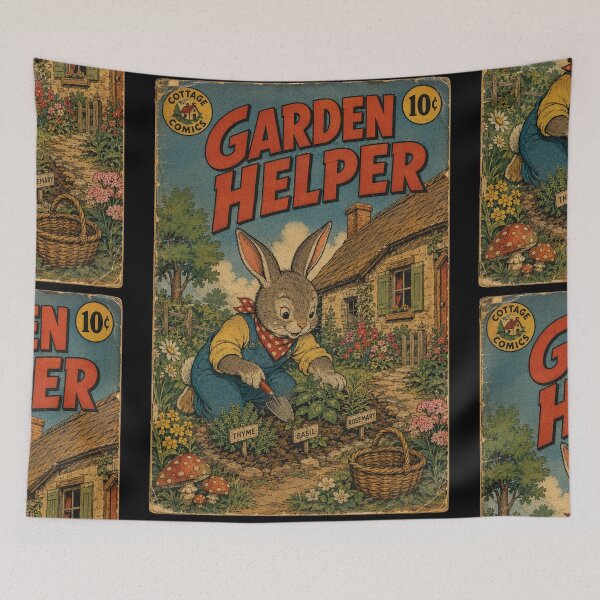 Item preview, Whimsical Cottagecore Rabbit Garden Day designed and sold by bapupa.