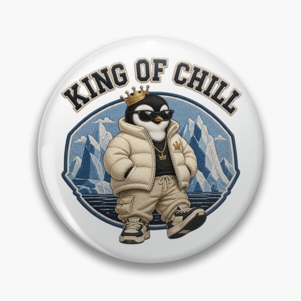 Item preview, King of Chill Penguin Mountain Streetwear designed and sold by GloboStyle Design .