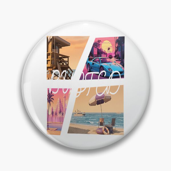 Item preview, Busted Neon Beach Shirt - Retro Miami Crime Game Fan Art Tee - Synthwave Gaming Gift designed and sold by slack-phung.